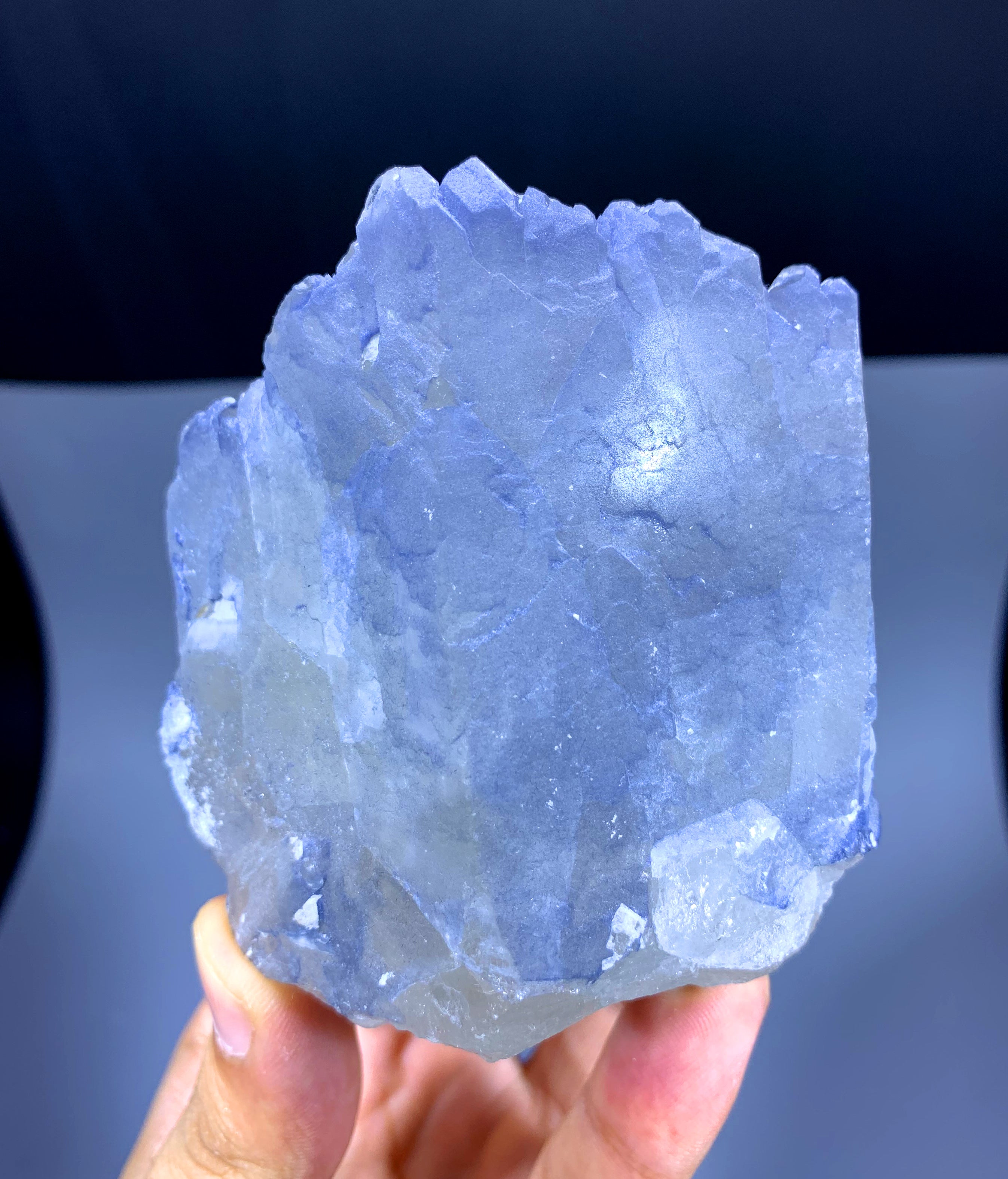 Natural Indicolite Blue Quartz Crystal from Afghanistan - 362 gram