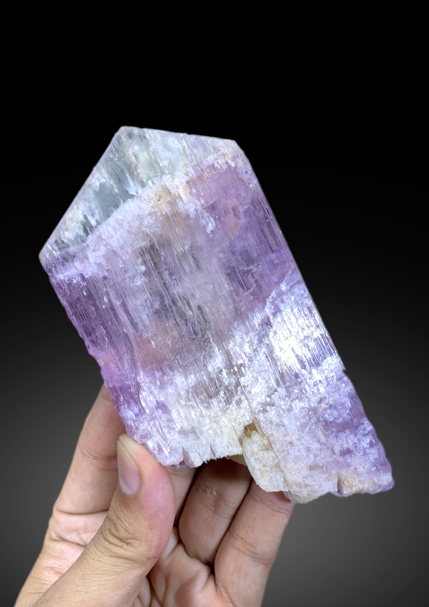 V Shape Bicolor Kunzite Crystal from Afghanistan - 315 gram