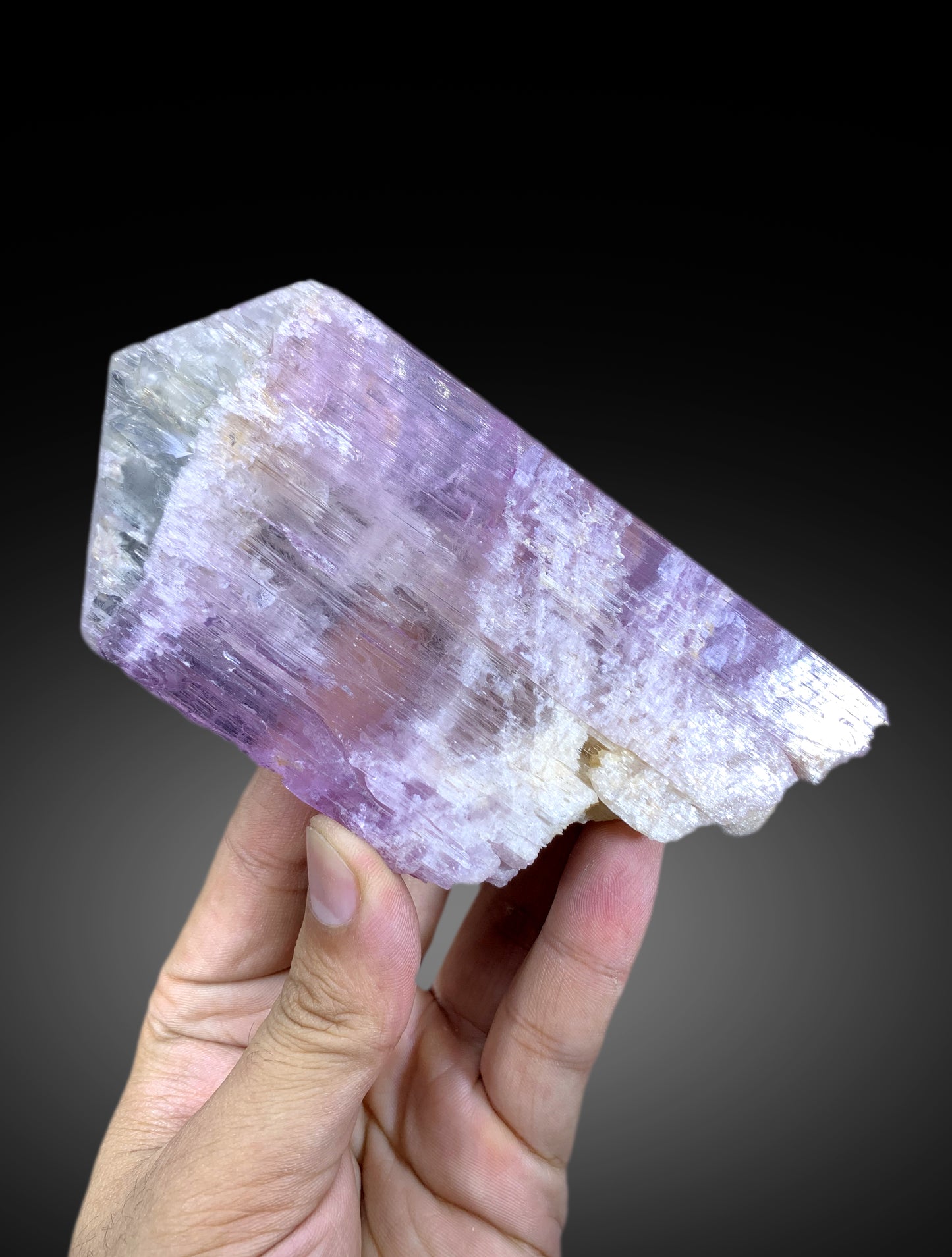 V Shape Bicolor Kunzite Crystal from Afghanistan - 315 gram