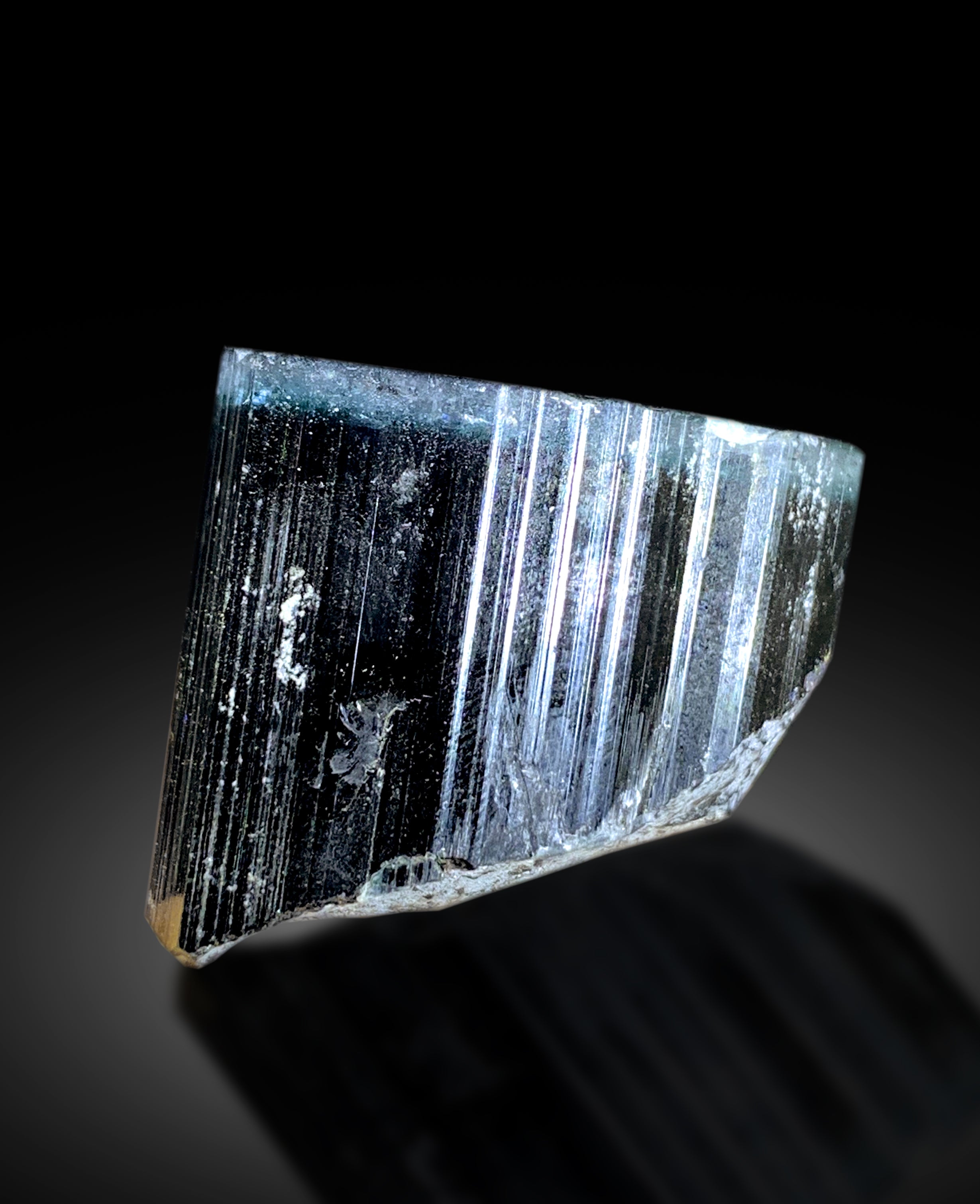 Blue Cap Tourmaline Crystal from Paprok Afghanistan - 48 gram