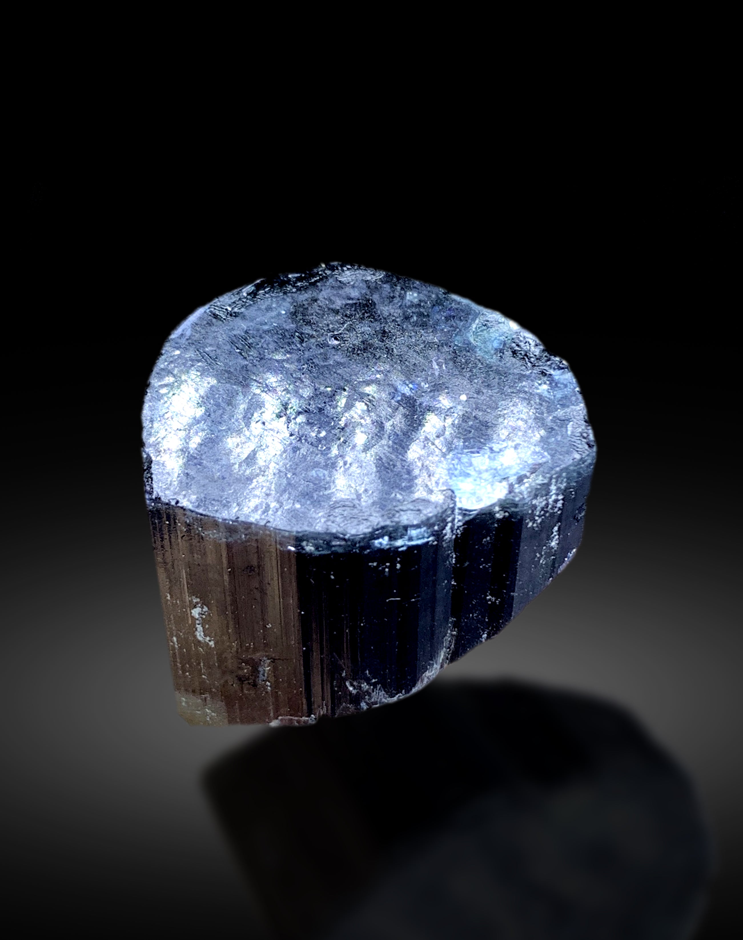 Blue Cap Tourmaline Crystal from Paprok Afghanistan - 48 gram