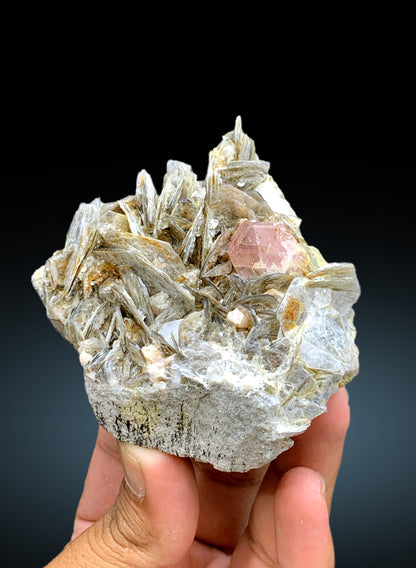 Natural Pink Color Apatite with Muscovite Mica from Chumar Bakhoor Gilgit Pakistan - 293 gram