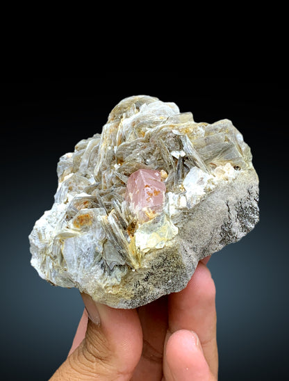 Natural Pink Color Apatite with Muscovite Mica from Chumar Bakhoor Gilgit Pakistan - 293 gram