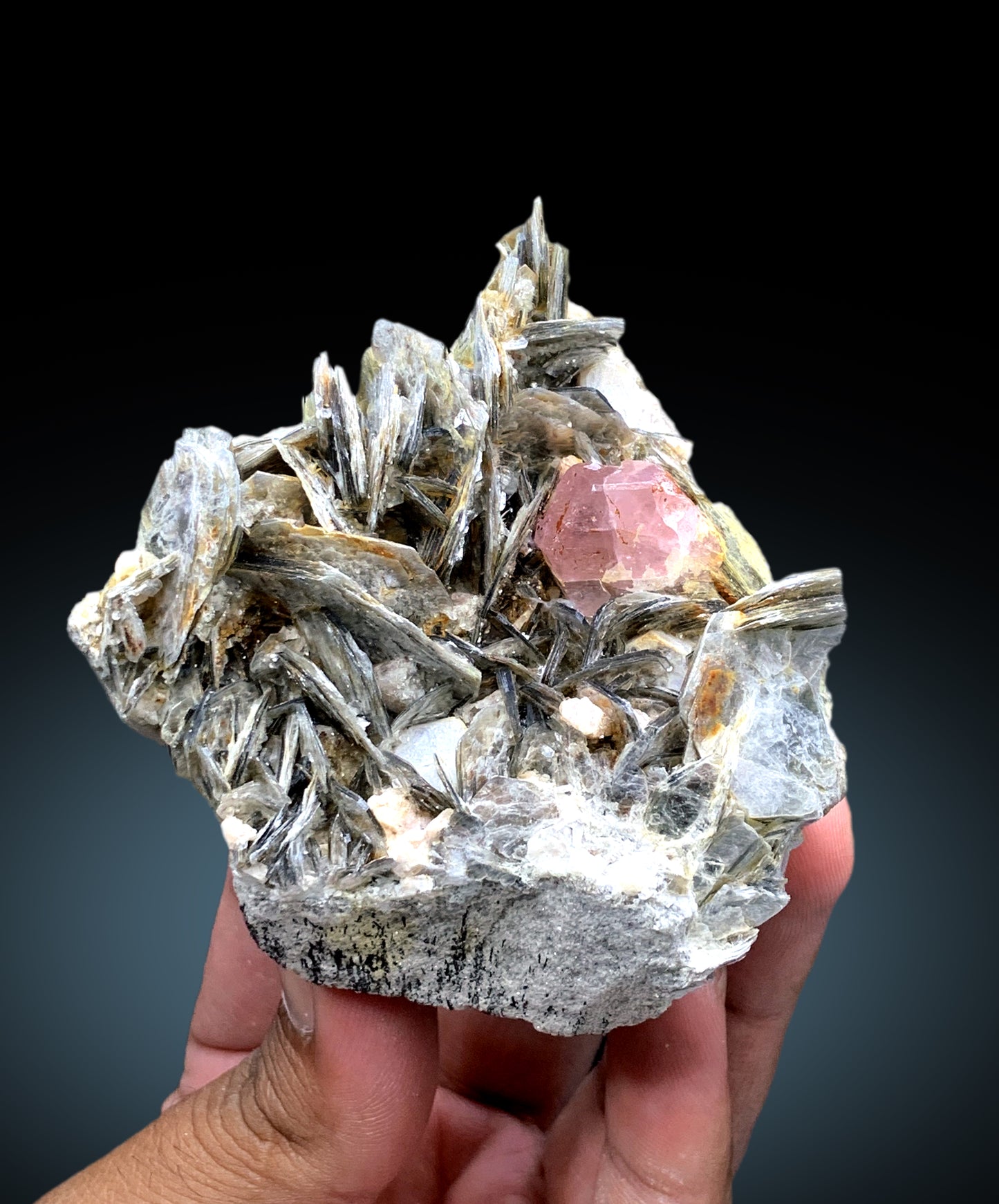Natural Pink Color Apatite with Muscovite Mica from Chumar Bakhoor Gilgit Pakistan - 293 gram