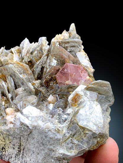 Natural Pink Color Apatite with Muscovite Mica from Chumar Bakhoor Gilgit Pakistan - 293 gram