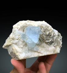 Sky Blue Aquamarine with Muscovite Mica from Nagar Mine Skardu Pakistan - 630 gram