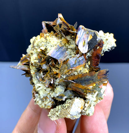 Rare Red Brookite Cluster on Matrix from Baluchistan Pakistan - 52 grams