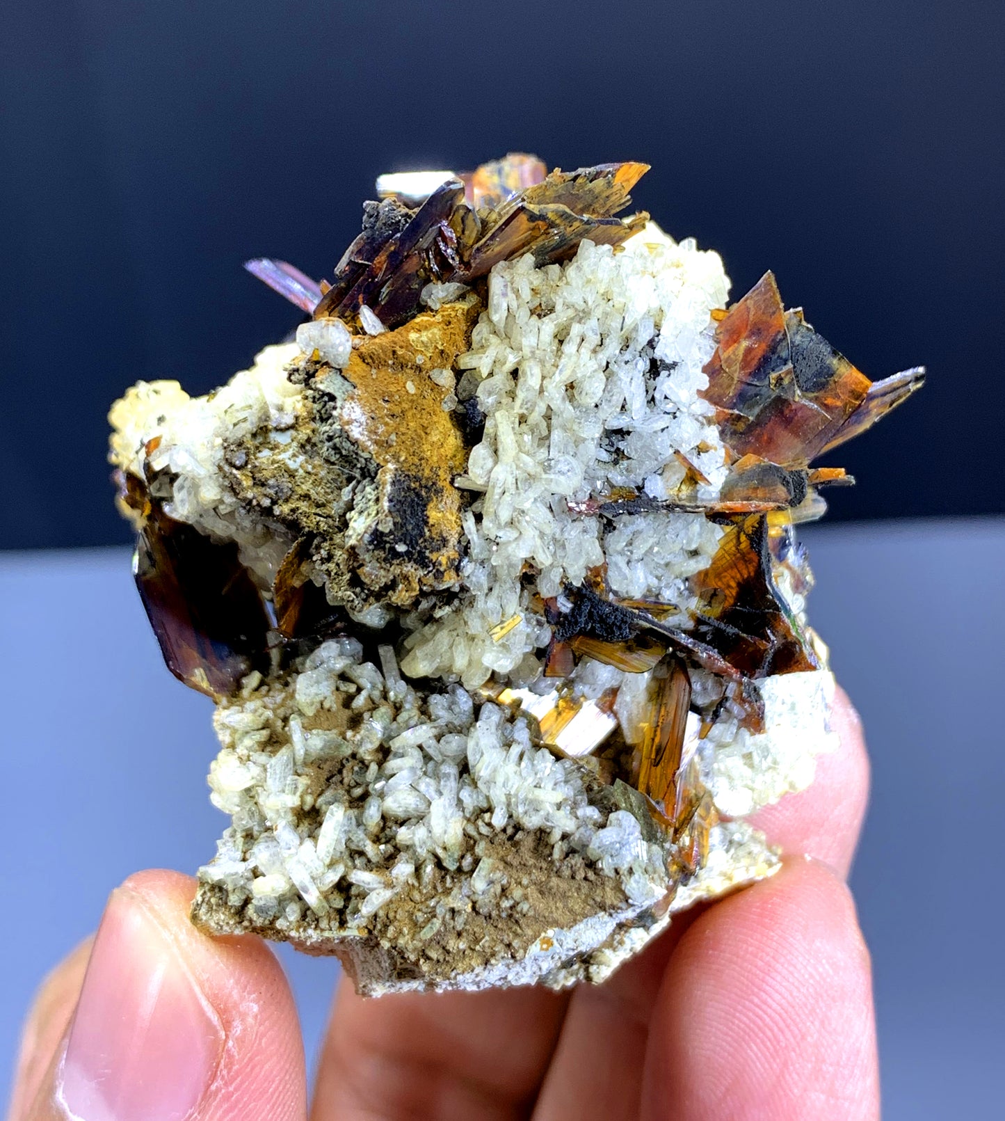 Rare Red Brookite Cluster on Matrix from Baluchistan Pakistan - 52 grams