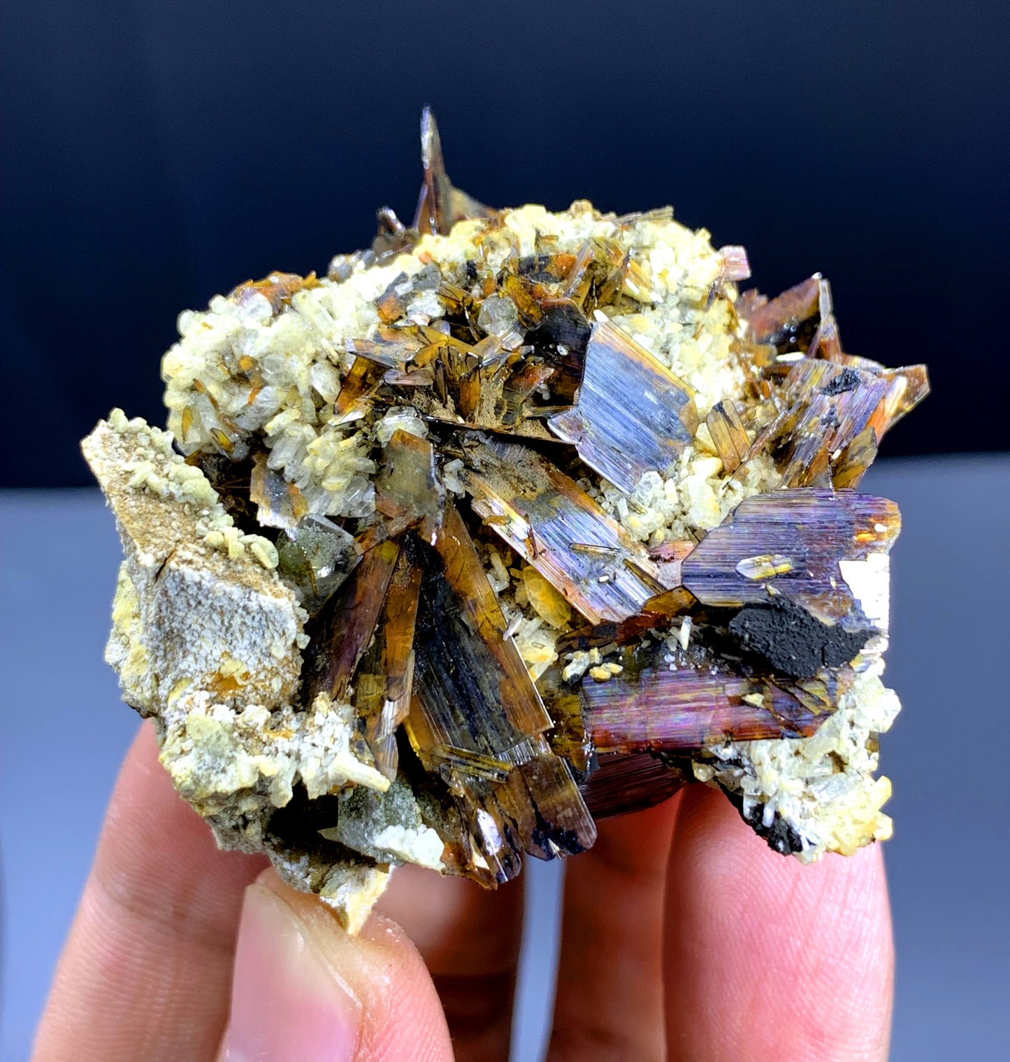 Rare Red Brookite Cluster on Matrix from Baluchistan Pakistan - 52 grams