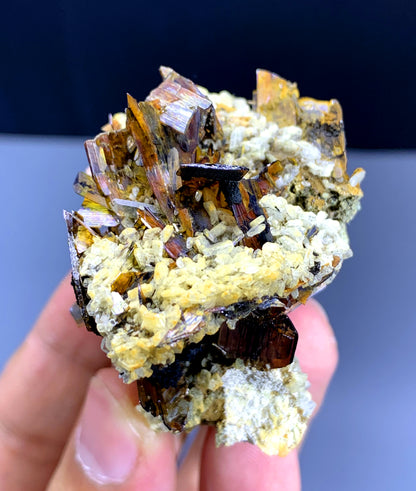 Rare Red Brookite Cluster on Matrix from Baluchistan Pakistan - 52 grams