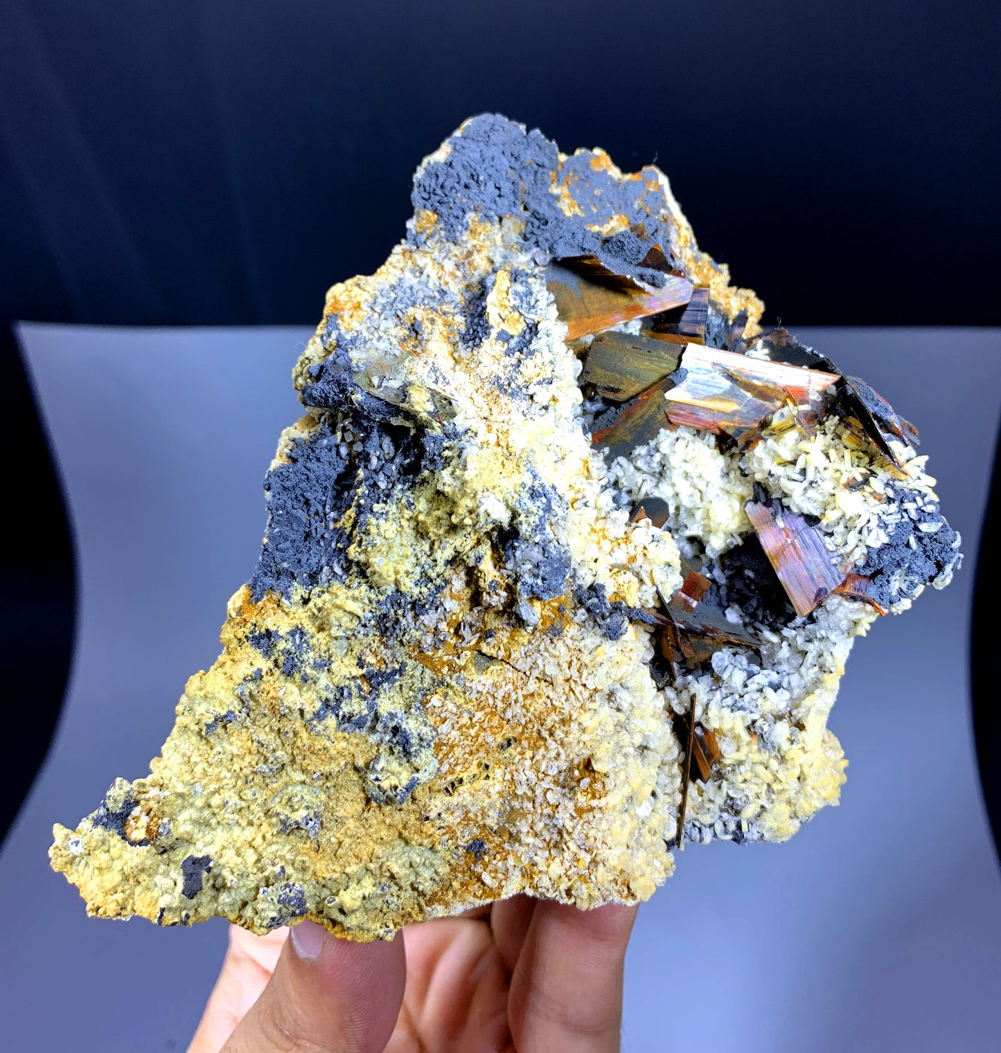 Rare Red Brookite Cluster on Matrix from Baluchistan Pakistan - 350 grams