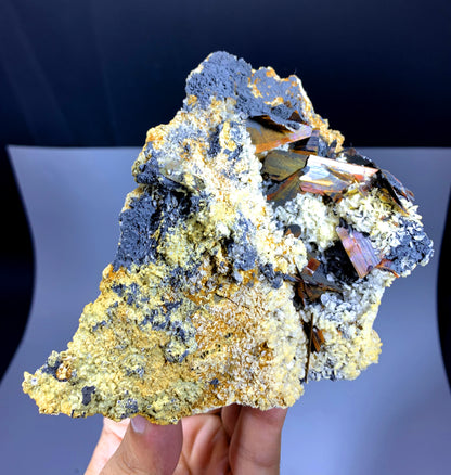 Rare Red Brookite Cluster on Matrix from Baluchistan Pakistan - 350 grams