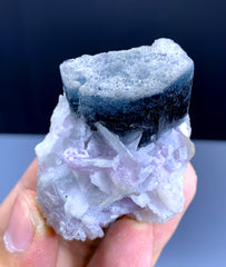 Blue Cap Tourmaline on Lepidolite from Paprok Afghanistan - 65 gram