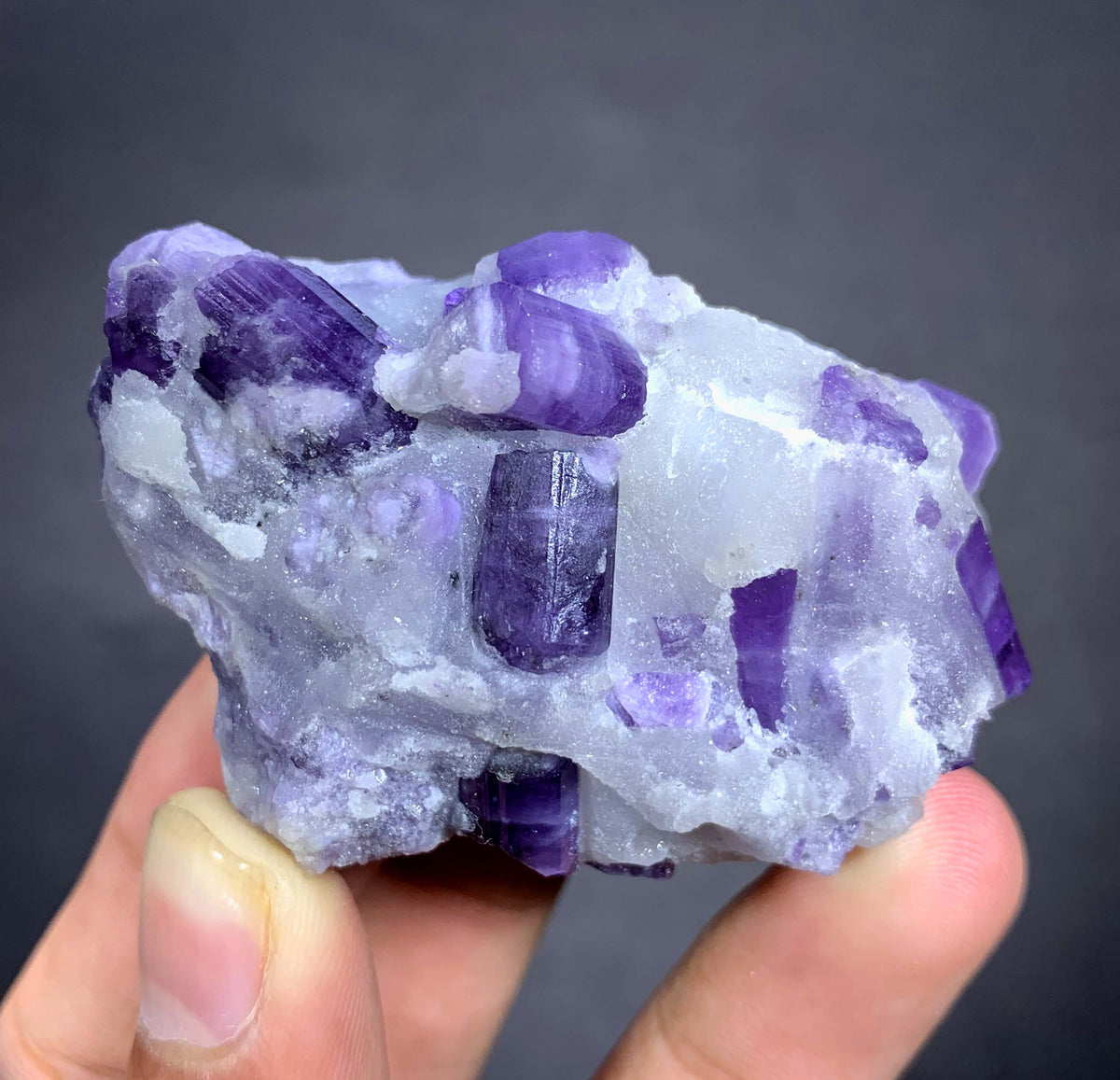 Purple Scapolite Crystals on Matrix from Afghanistan - 59 Grams