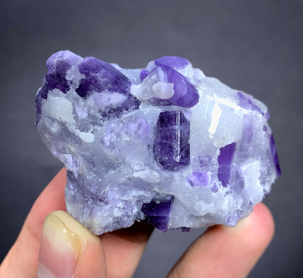 Purple Scapolite Crystals on Matrix from Afghanistan - 59 Grams