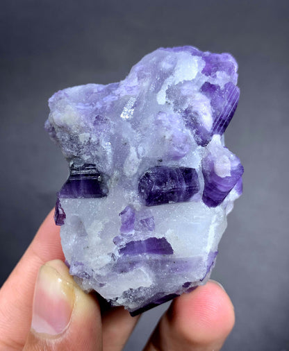 Purple Scapolite Crystals on Matrix from Afghanistan - 59 Grams