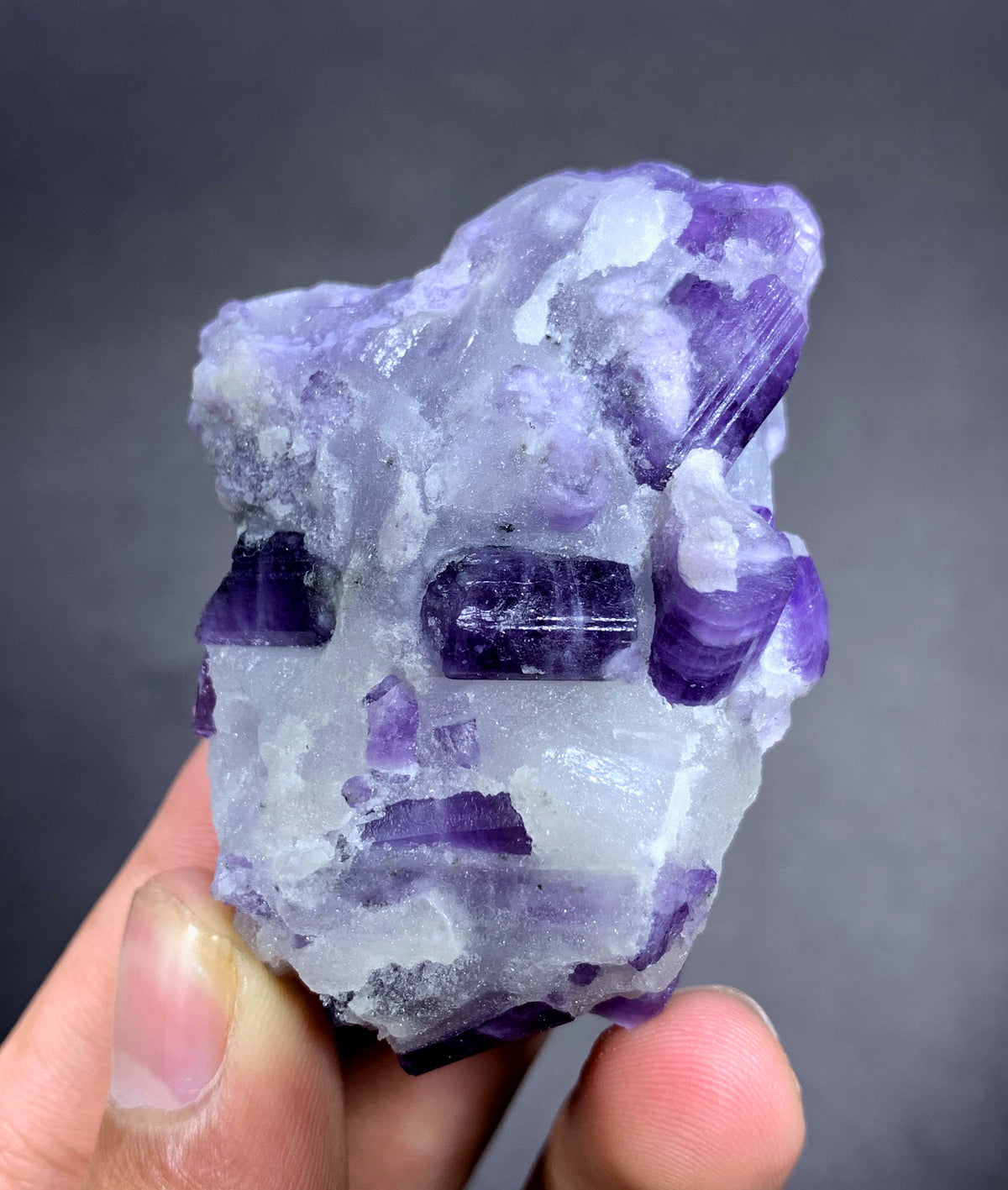 Purple Scapolite Crystals on Matrix from Afghanistan - 59 Grams