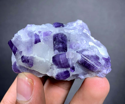 Purple Scapolite Crystals on Matrix from Afghanistan - 59 Grams