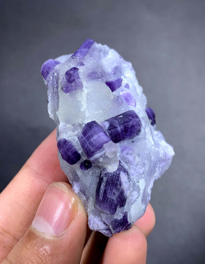 Purple Scapolite Crystals on Matrix from Afghanistan - 59 Grams