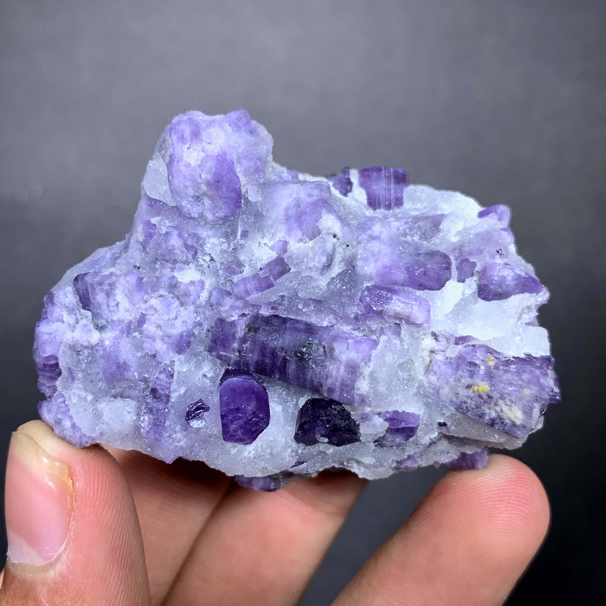 Purple Scapolite Crystals on Matrix from Afghanistan - 59 Grams