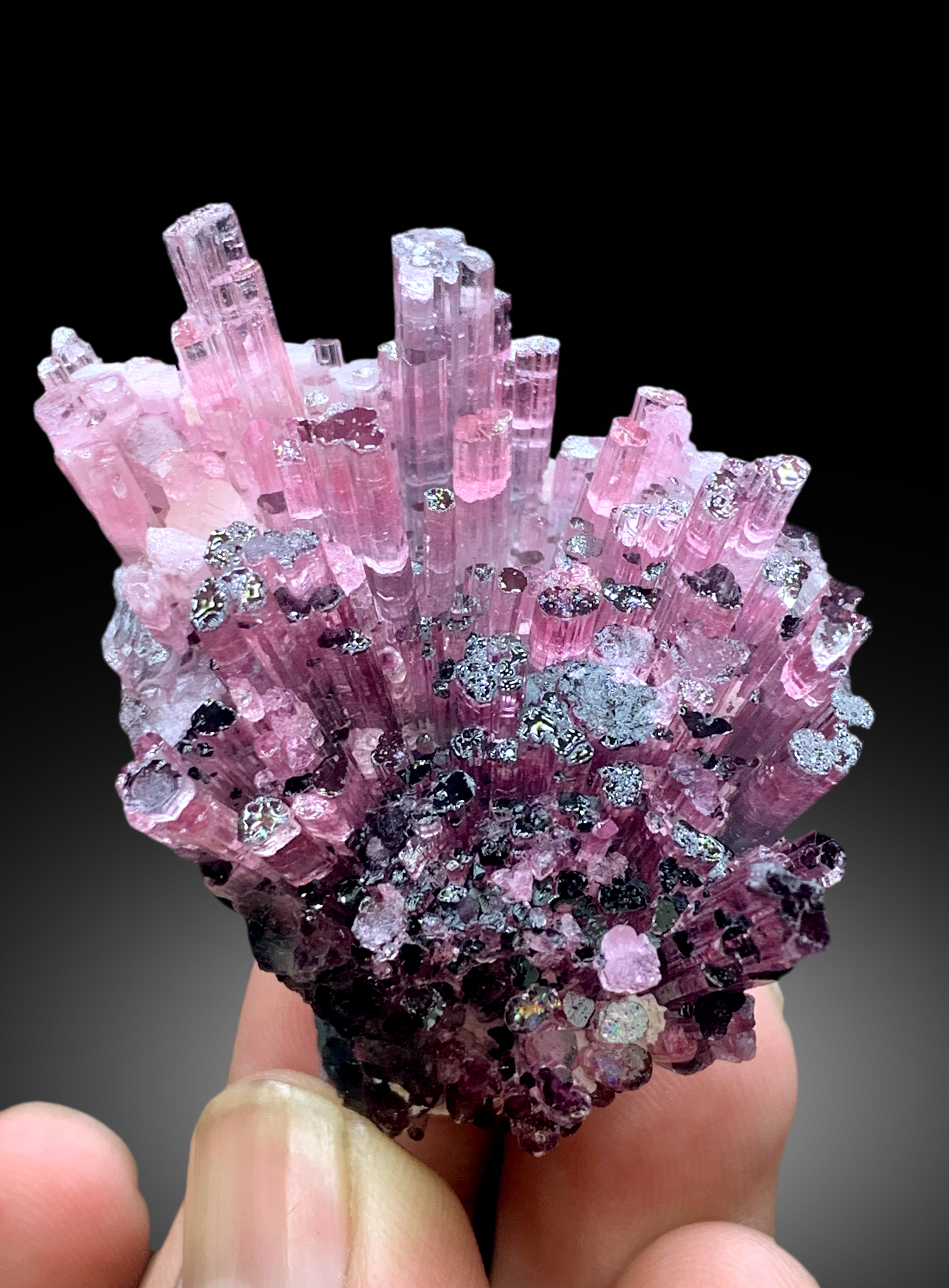 Cotton Candy Tourmaline Bunch, Tourmaline Cluster, Bicolor Tourmaline, Crystals Cluster, Paprok Tourmaline - 75 gram