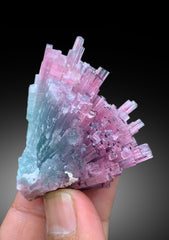 Cotton Candy Tourmaline Bunch, Tourmaline Cluster, Bicolor Tourmaline, Crystals Cluster, Paprok Tourmaline - 75 gram