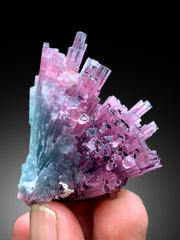 Cotton Candy Tourmaline Bunch, Tourmaline Cluster, Bicolor Tourmaline, Crystals Cluster, Paprok Tourmaline - 75 gram