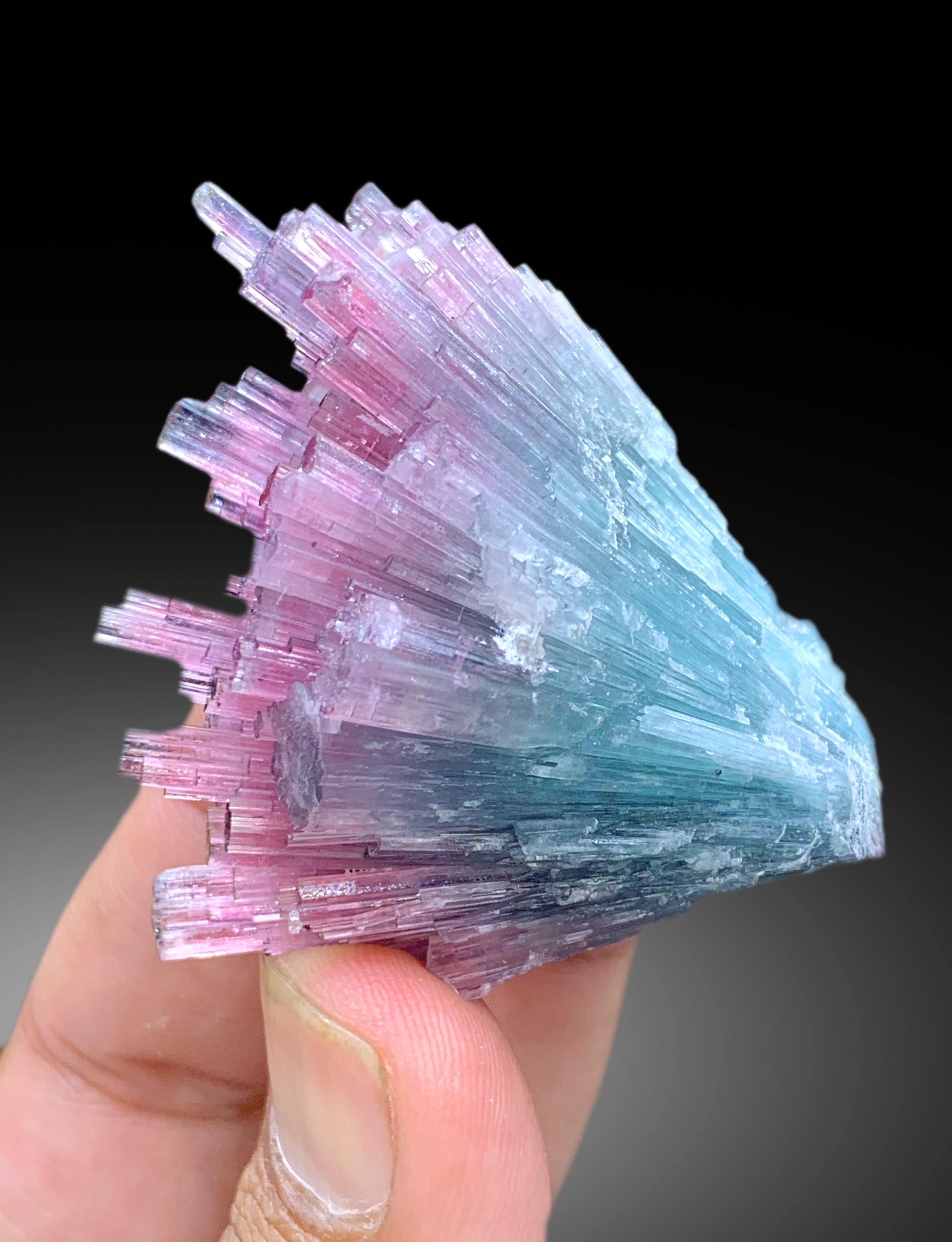 Cotton Candy Tourmaline Bunch, Tourmaline Cluster, Bicolor Tourmaline, Crystals Cluster, Paprok Tourmaline - 75 gram