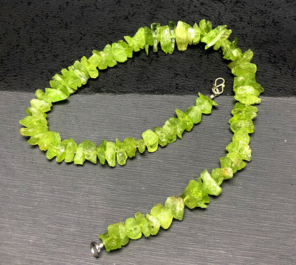 Lush Green Peridot Necklace, Natural Raw Peridot, Peridot Jewelry, Whole Sale Peridot, Peridot Gemstone