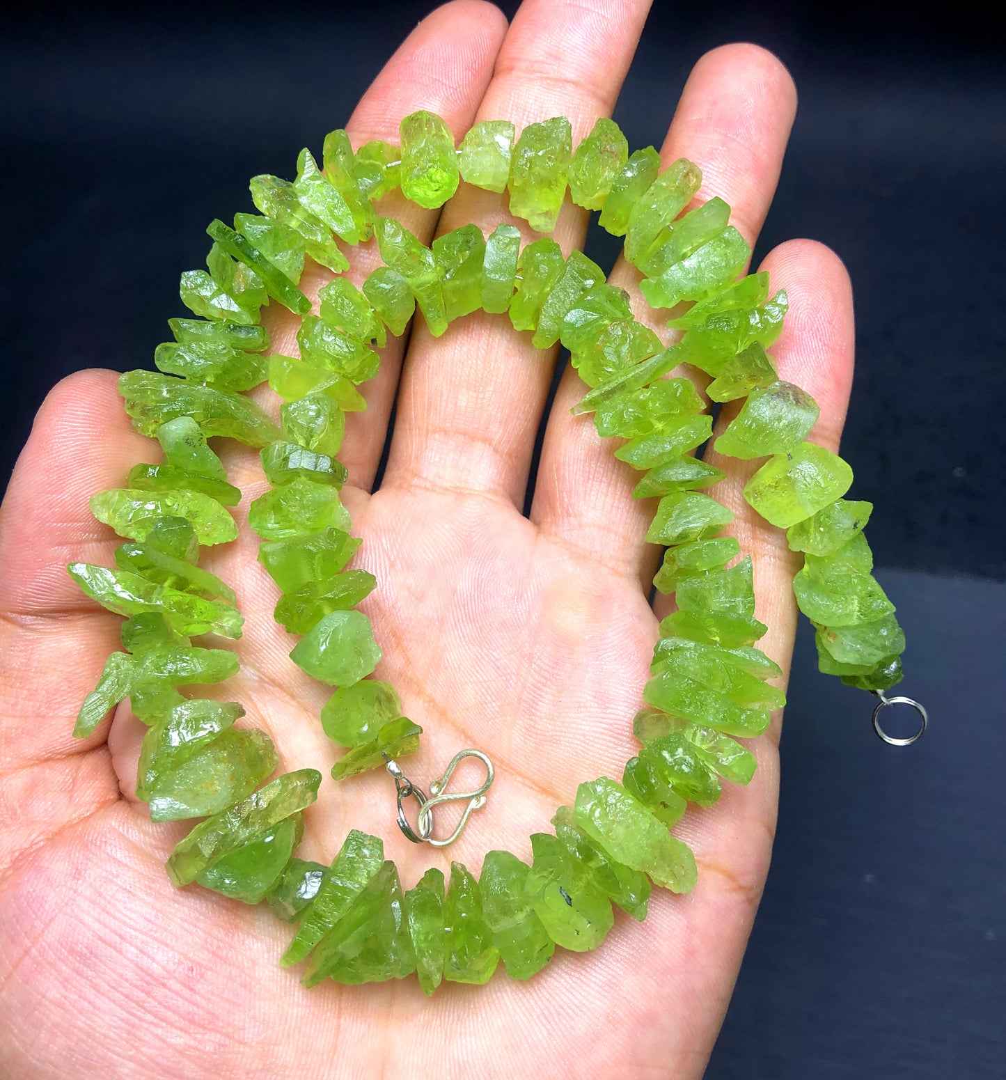 Lush Green Peridot Necklace, Natural Raw Peridot, Peridot Jewelry, Whole Sale Peridot, Peridot Gemstone