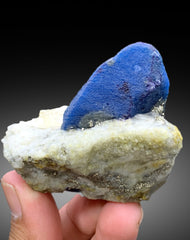 Rare Blue Afghanite with Pyrite on Matrix from Badakhshan Afghanistan - 159 gram