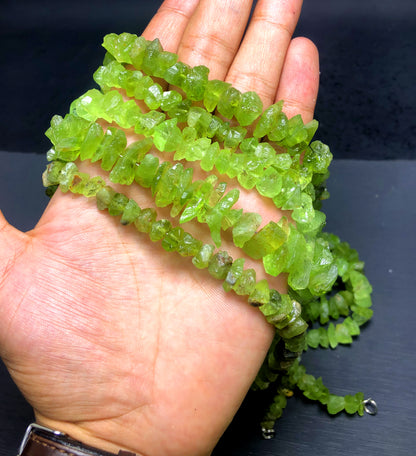 Lush Green Peridot Necklace, Natural Raw Peridot, Peridot Jewelry, Whole Sale Peridot, Peridot Gemstone