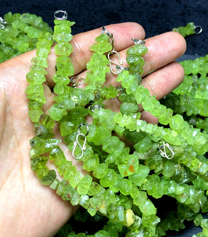 Lush Green Peridot Necklace, Natural Raw Peridot, Peridot Jewelry, Whole Sale Peridot, Peridot Gemstone
