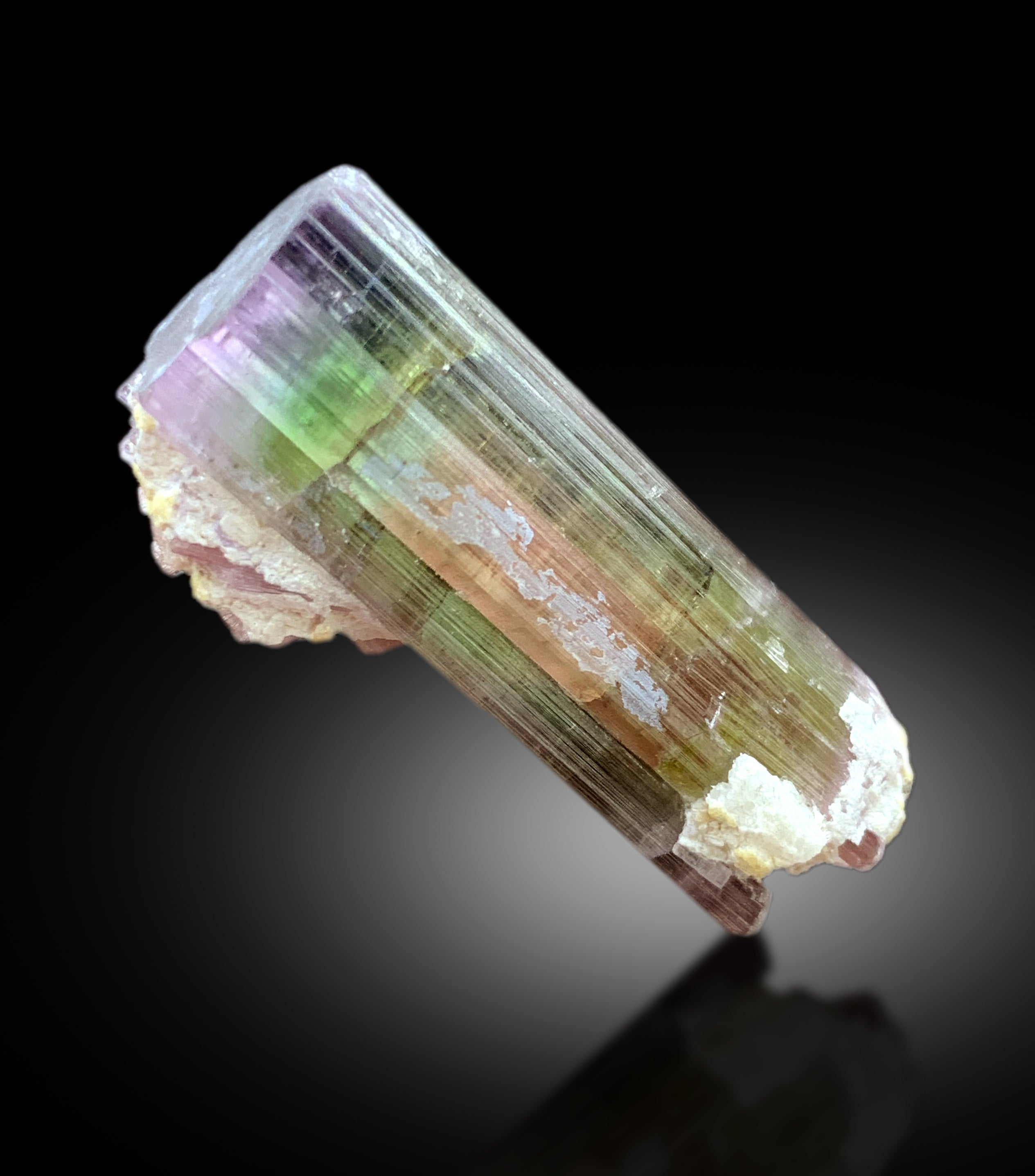 Natural Tricolor Tourmaline Crystal from Paprok Afghanistan - 54.45CT