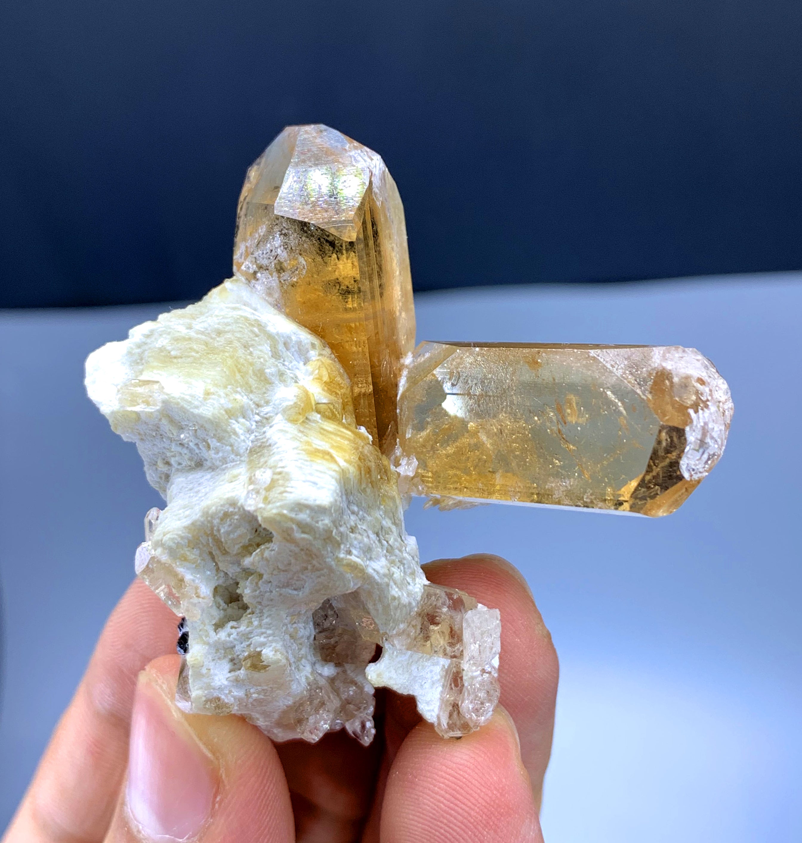 Natural Topaz Crystals on Mica from Skardu Pakistan - 50 gram