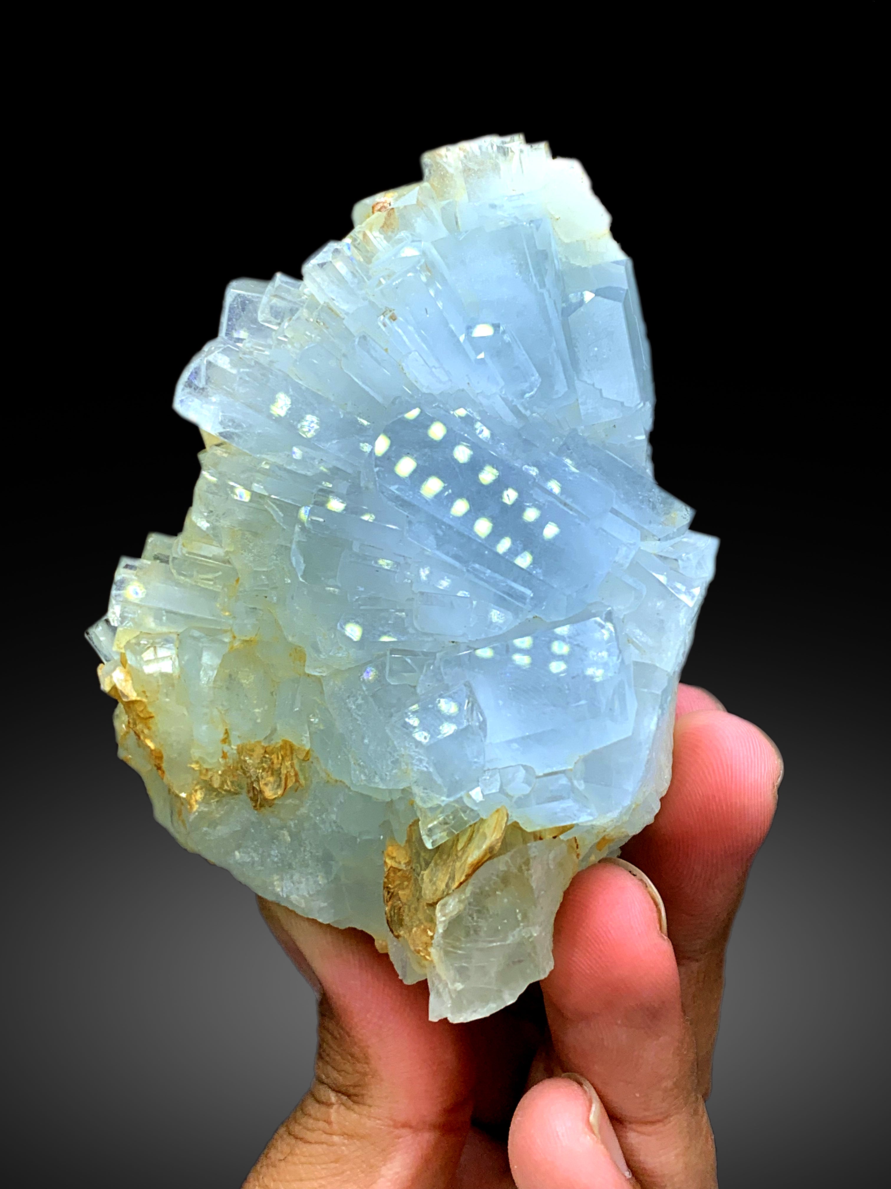 Sky Blue Aquamarine Cluster from Pakistan - 460 gram