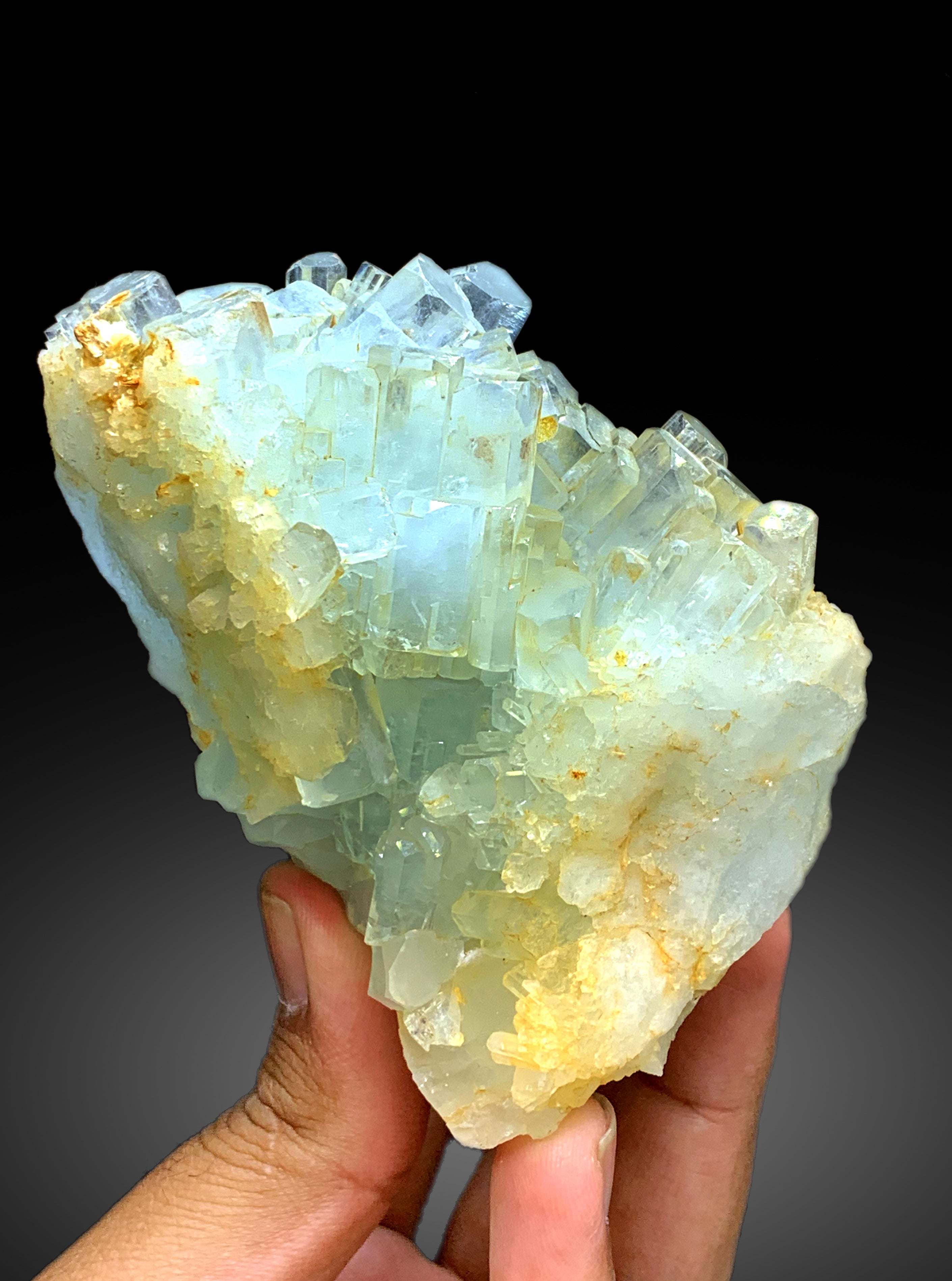 Sky Blue Aquamarine Cluster from Pakistan - 460 gram