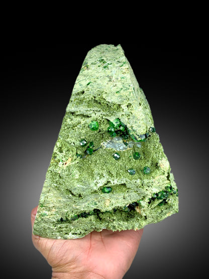 Lush Green Demantoid Garnet Crystals on Matrix, Garnet Cluster, Garnet Stone, Raw Mineral, Demantoid Garnet Specimen - 3.4 Kg