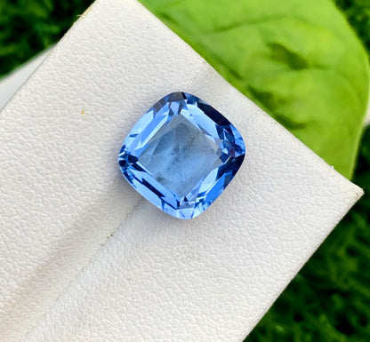 Cusshion Cut Santa Maria Blue Color Aquamarine Gemstone, Loose Gemstone, Aquamarine Faceted Cut Stone, Gemstone Jewelry - 4.55 CT