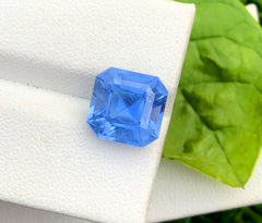 Asscher Cut Santa Maria Blue Color Aquamarine Gemstone, Loose Gemstone, Aquamarine Faceted Cut Stone, Gemstone Jewelry - 4.70 CT