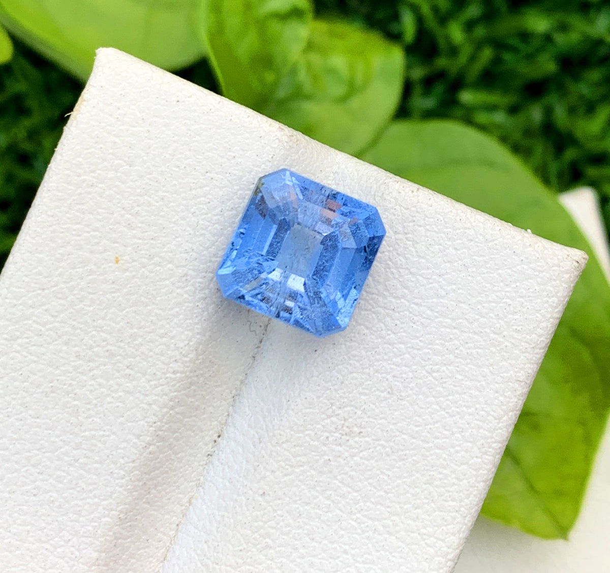 Asscher Cut Santa Maria Blue Color Aquamarine Gemstone, Loose Gemstone, Aquamarine Faceted Cut Stone, Gemstone Jewelry - 3.15 CT