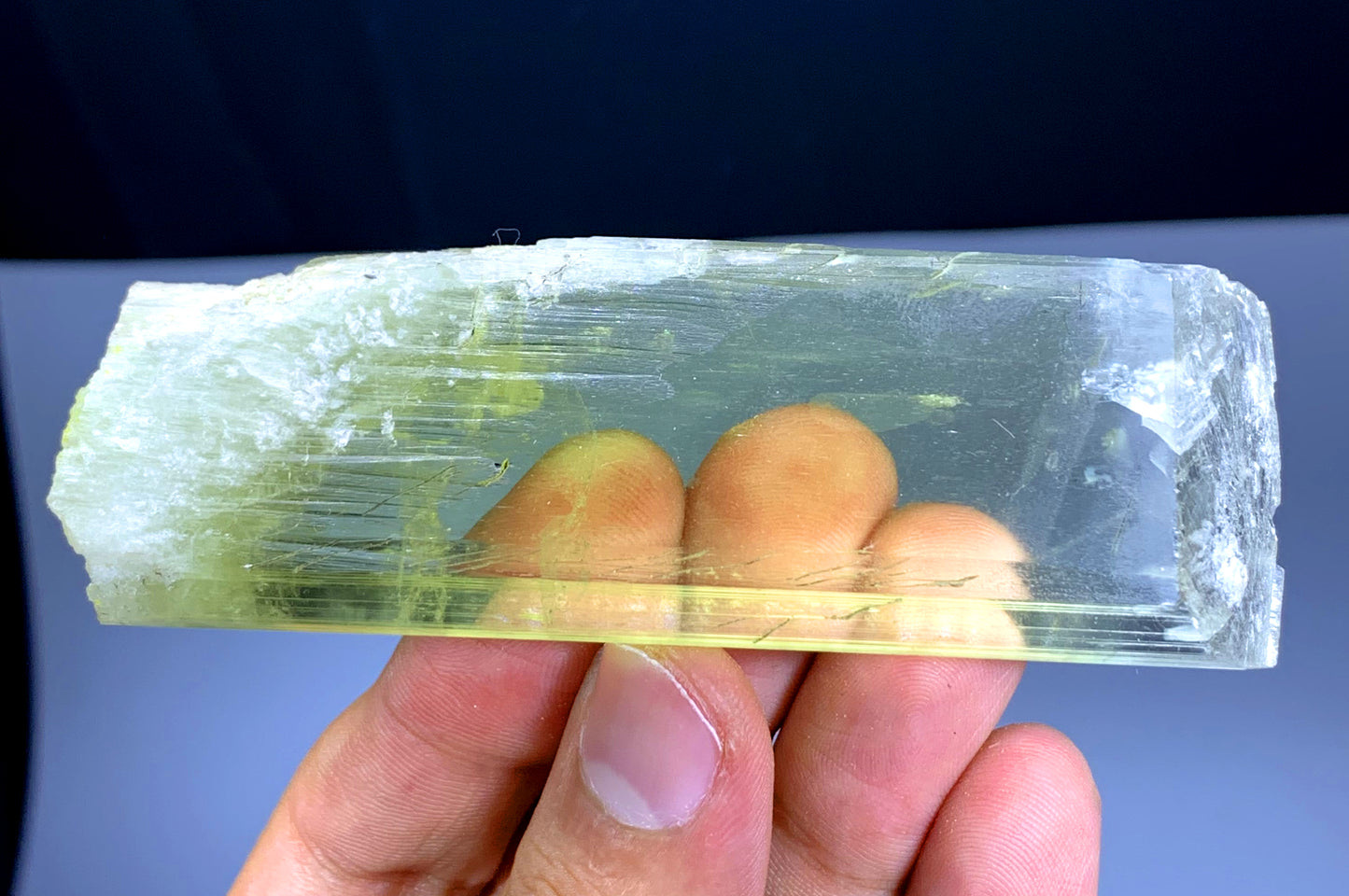 Gemmy Yellow Triphane Kunzite Crystal from Afghanistan - 111 gram