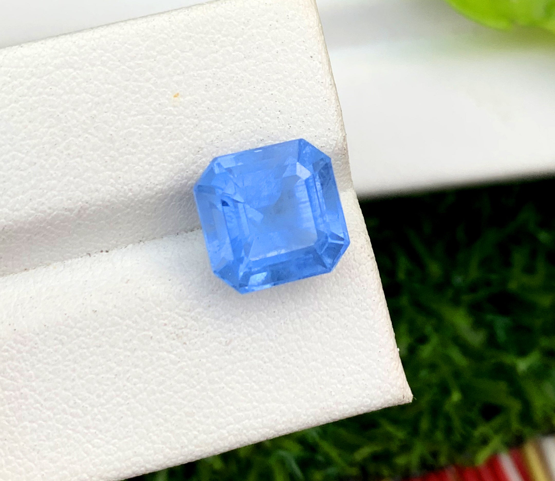 Asscher Cut Santa Maria Blue Color Aquamarine Gemstone, Loose Gemstone, Aquamarine Faceted Cut Stone, Gemstone Jewelry - 5.25 CT