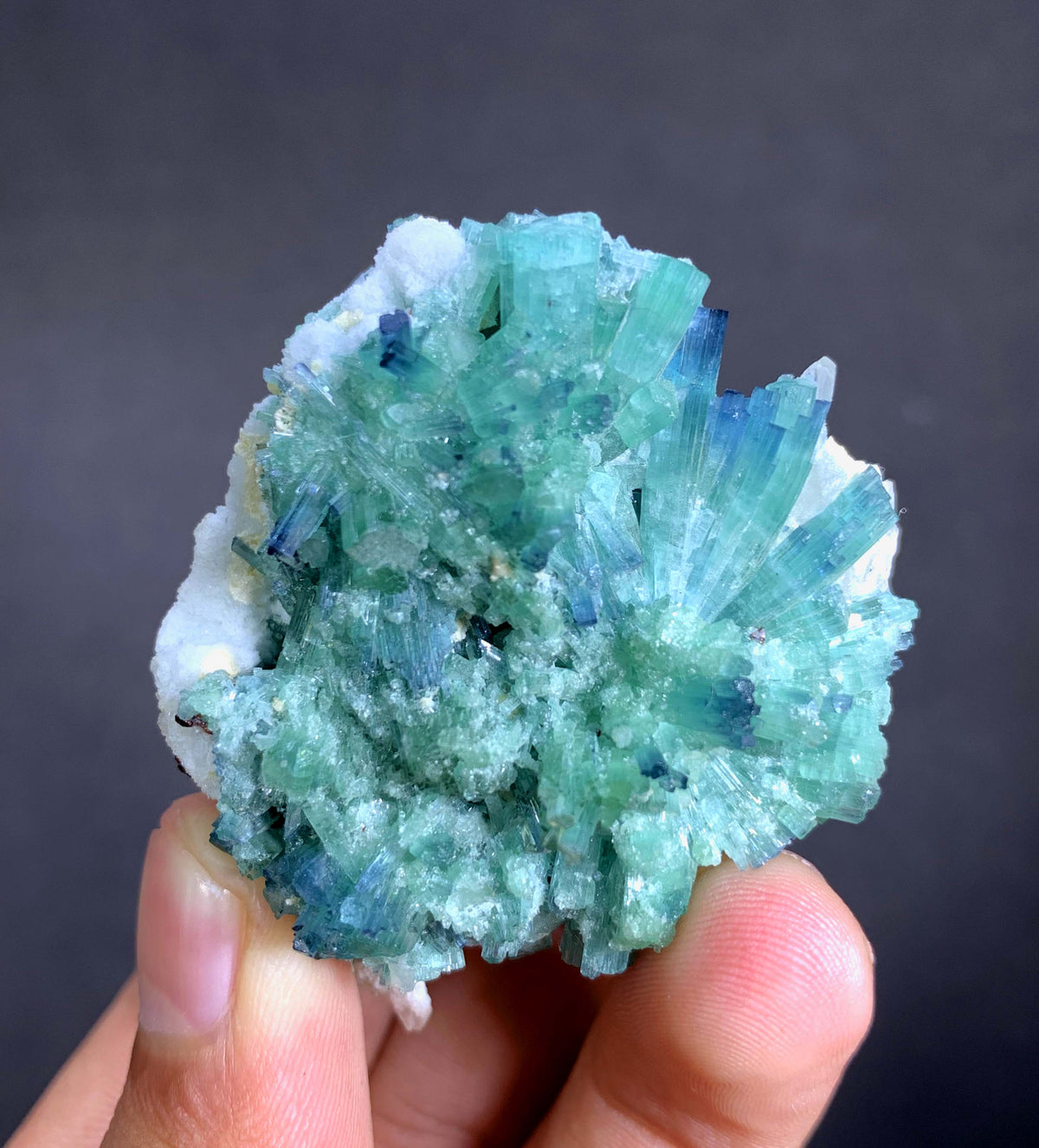 Indicolite Blue Tourmaline Crystal Bunch From Afghanistan - 46 Grams