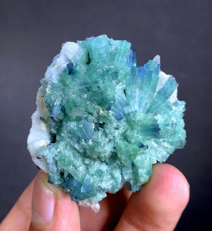 Indicolite Blue Tourmaline Crystal Bunch From Afghanistan - 46 Grams