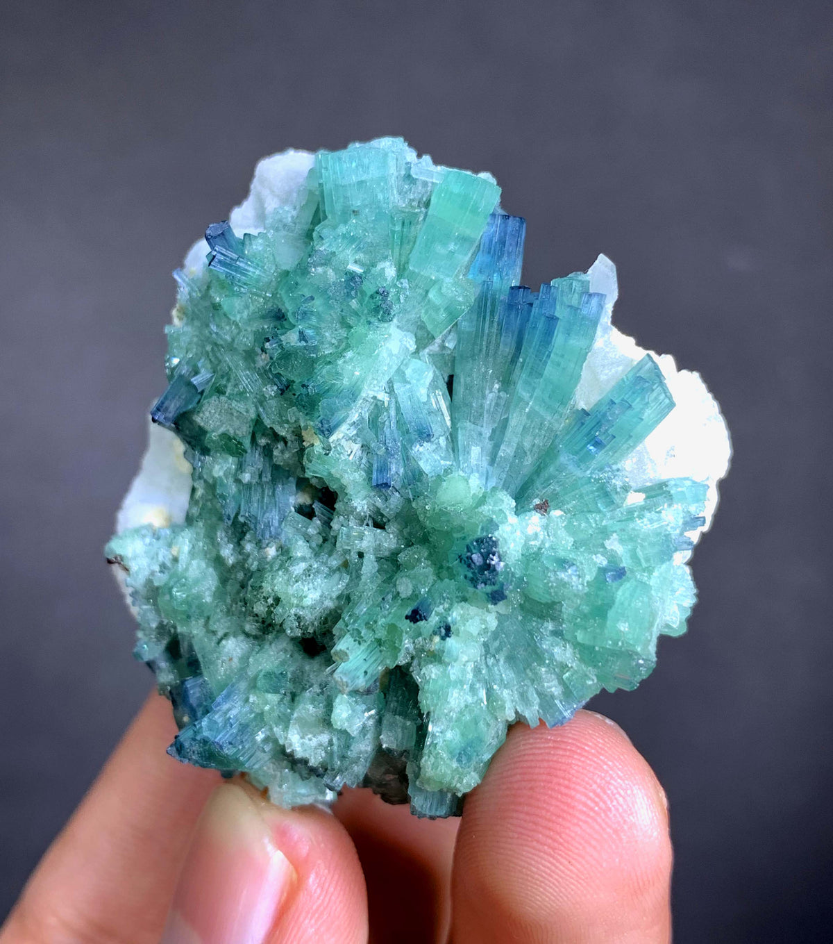 Indicolite Blue Tourmaline Crystal Bunch From Afghanistan - 46 Grams