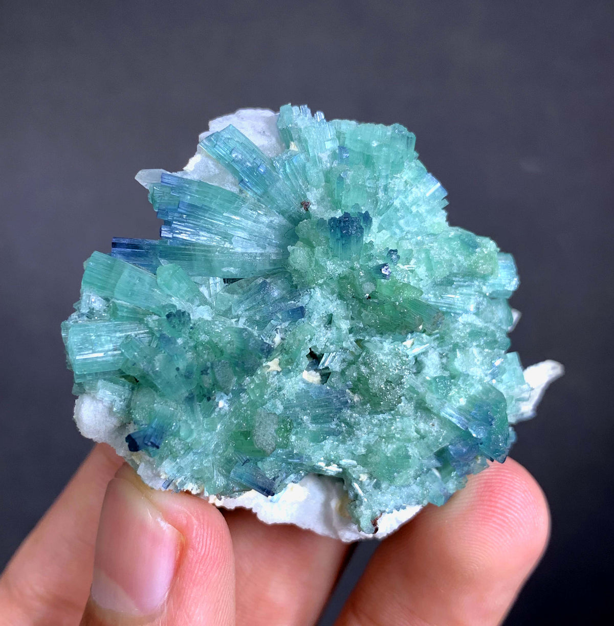 Indicolite Blue Tourmaline Crystal Bunch From Afghanistan - 46 Grams