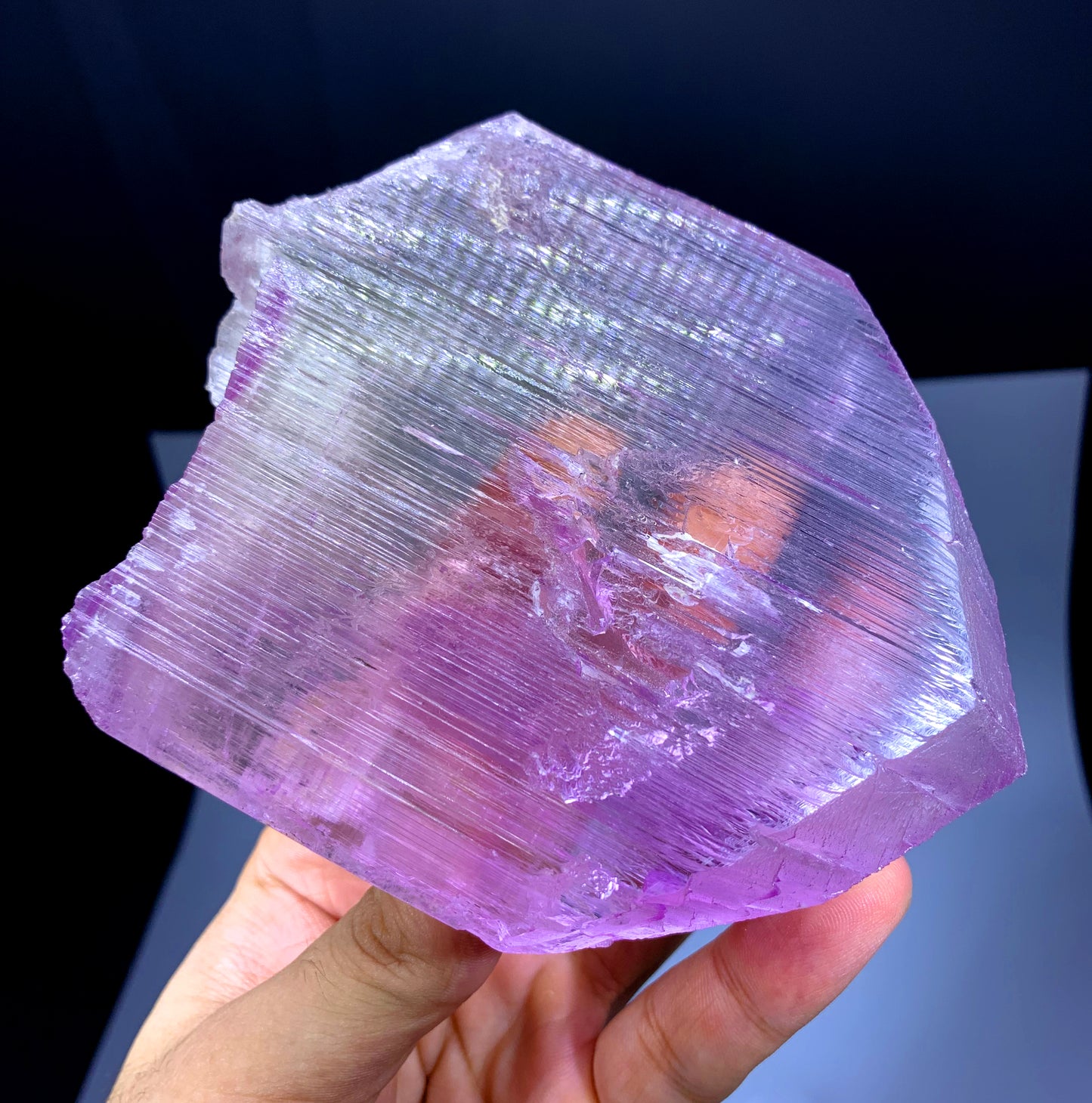 v Shape Terminated Pink Kunzite Crystal from Afghanistan - 520 gram