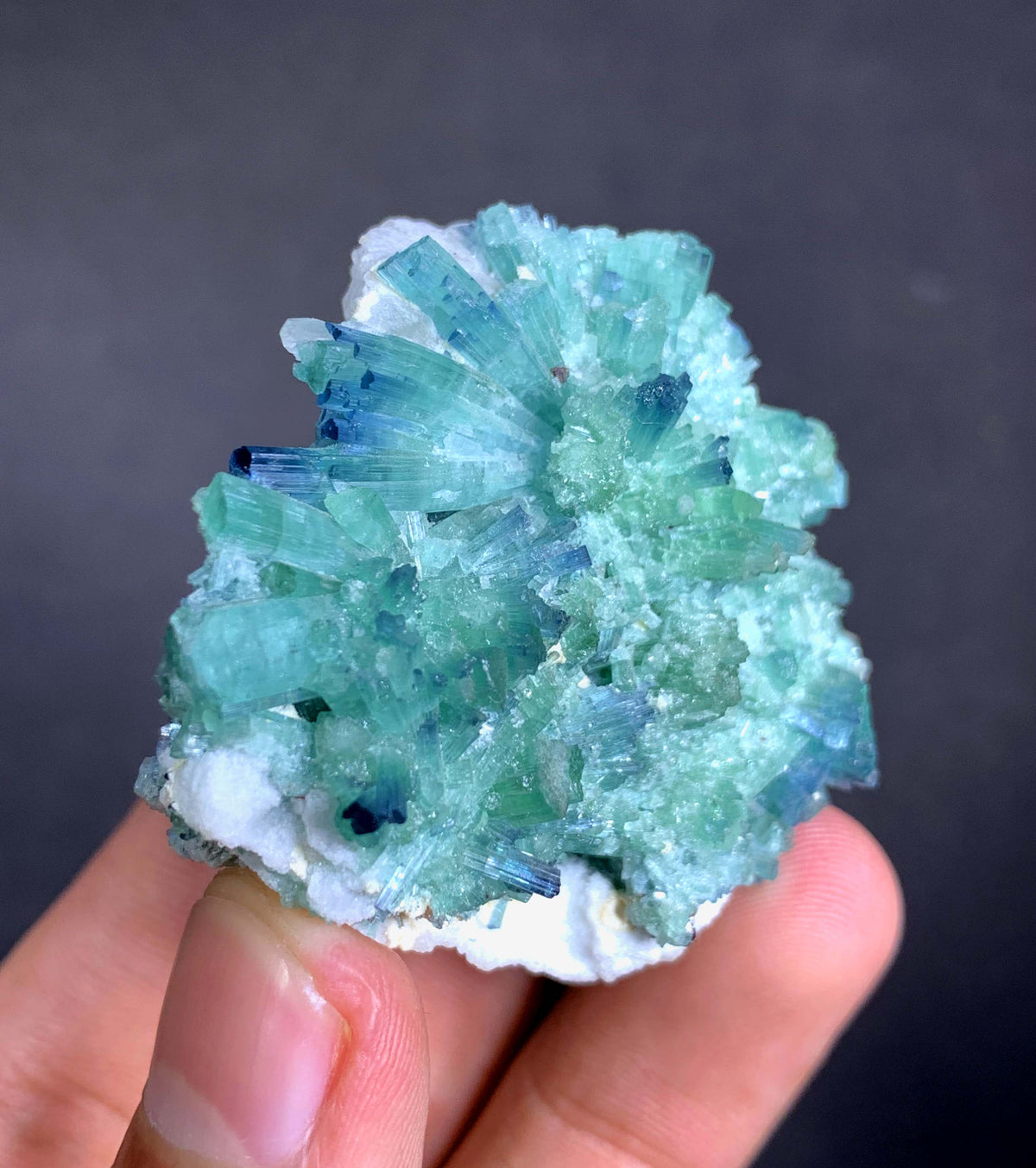 Indicolite Blue Tourmaline Crystal Bunch From Afghanistan - 46 Grams
