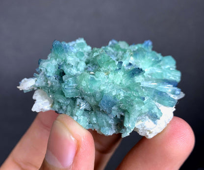 Indicolite Blue Tourmaline Crystal Bunch From Afghanistan - 46 Grams